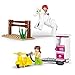 Sluban 6set Building Block Girl's Dream of Skateboard Dog House Pet Beauty Salon Mailbox Horse Gas Station B0512-18 150pcs 6dolls