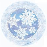 Let it Snow 9 Paper Prismatic Dinner Plates (8 count)