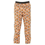 Review   / Basketball Figural Novelty Print Jersey cotton pants for lounging, sleep, sports. Unisex relaxed fit, available in 5 Adult sizes, exposed elastic waist