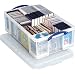Really Useful Kunststoff-Aufbewahrungsbox leicht robust stapelbar 50 Liter 440 x 710 x 230 mm transparent