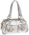 KATHY Van Zeeland Turn Baby Turn Large Satchel,Silver,one size