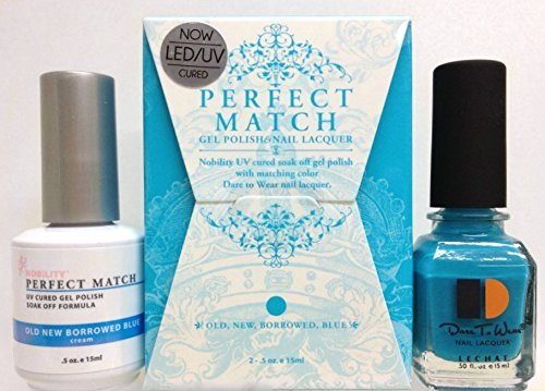 Nobility LeChat Perfect Match DUAL SET Gel Polish & Nail Lacquer 'Old, New, Borrowed, Blue' - 0.5oz(15ml) - PMS51... by Cydraend Nobility LeChat Perfect Match DUAL SET Gel Polish & Nail Lacquer 'Old, New, Borrowed, Blue' - 0.5oz(15ml) - PMS51... by Cydraend