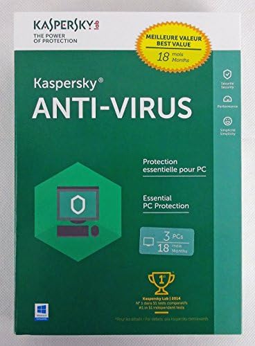 Kaspersky Anti-Virus 3PC 1YR (FREE Upgrade to 2016 + Extra 6 Months)