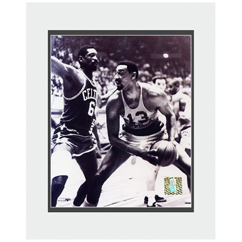 Photo File Boston Celtics Bill Russell Vs. 76Ers Wilt Chamberlain Matted Photo