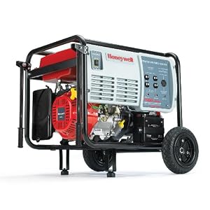 Honeywell HW7500EL 9375 Watt 15 HP 420cc OHV Portable Gas Powered Home Generator With Electric... by 