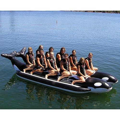 Island Hopper Whale Ride Commercial Banana Boat 10 Passenger Side-By-Side Towable Tube 2011