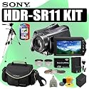 Sony HDR-SR11 10MP 60GB High Definition Hard Drive Handycam Camcorder Plus Deluxe Accessory Outfit - Sony ASONHDRSR11K2