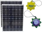 HQRP 240W (120W+120W) Mono-crystalline Solar Panel 240 Watt Power 12V PV Module w/ Solid Aluminium Frame + HQRP UV Tester