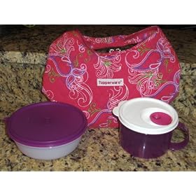 Tupperware Fashion Insulated LUNCH BAG Set Purple by Tupperware