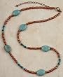 Necklace - Turquoise and Copper Beads