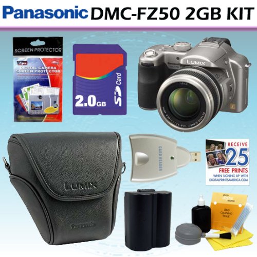 Panasonic Lumix DMC FZ50S Digital camera prosumer 10.0 Mpix optical zoom 12 x supported memory MMC SD SDHC silver