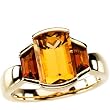 14K Yellow Gold Madeira Citrine and Citrine Ring