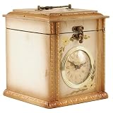 Hand Paint Flower Decorative Wooden Box with Clock by MyGift