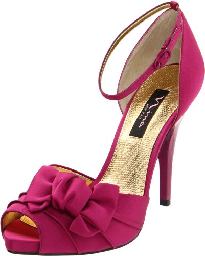 Nina Women's Electra Pump,Fuchsia Satin,6.5 M US