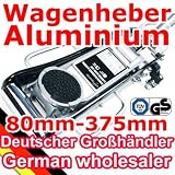 Produkt-Bild: [TT6913G] [schwarz] Aluminium Wagenheber 1,5T 80mm - 375mm, mit T&Uuml;V GS f&uuml;r Racing-Sportwagen, Rennsport