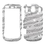 Silver and Black Zebra Crystal Art bling cover faceplate for Palm Pixi
