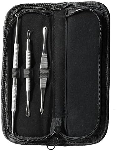 Blackhead Remover Kit - Professional Acne Treatment with 3 Surgical Extractors to Easily Remove Pimples, Conedomes and Facial Impurities