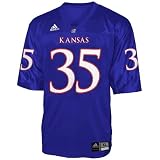 adidas Kansas Jayhawks Youth Royal Blue Replica Football Jersey (14/16)