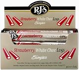 RJ's Licorice RJ's Logs, Strawberry and White Chocolate, 1.4-Ounce Packages (Pack of 30)