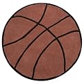 Basketball Shape Rug - Brown (3' Round)