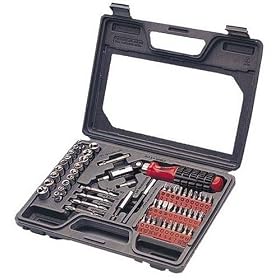 Allied 66525 61-Piece Ratcheting Screwdriver Set with Window Storage Case by Allied