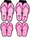 Hawaiian Pink Giant Flip Flops Sandals 4 Pc Floor Mats Set