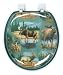 Ginsey Soft Embroidered Toilet Seat, Moose