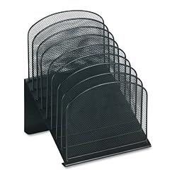 Safco Mesh Desk Organizer with Eight Tiered Sections (3258BL)