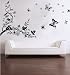 Removable Vinyl Wall Sticker Mural Decal Art - Dancing Butterflies and Tree Branch
