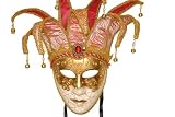 Wall Decor Jester Wearable Mask for Women - Red