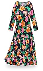 Plus Size Petite A-line Stretchy Long Sleeves Polyester/Spandex Maxi Dress 