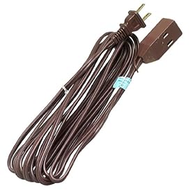 Coleman Cable 09405 SPT-2 Triple Tap Extension Cord, 2-Conductor 20-Feet