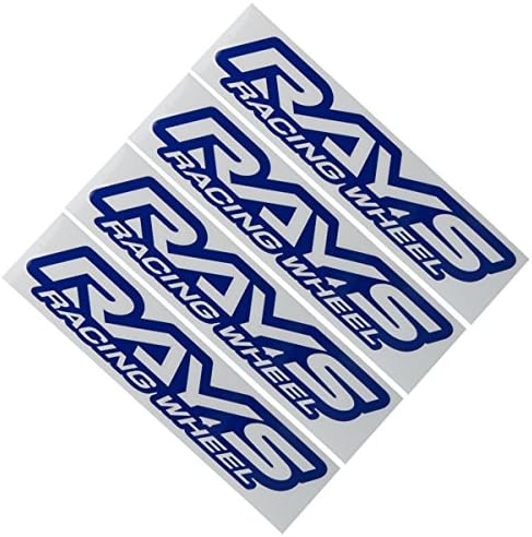 4 PCS RAYS Car Wheel sticker Decal(20cm*4.2cm) (Blue)