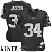 Oakland Raider Jerseys : Reebok NFL Equipment Oakland Raider #34 Bo Jackson Ladies Black Tackle Twill Throwback Football Jersey