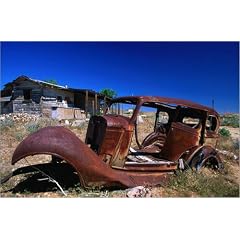 Poster 90 x 60 cm - "Old relic of historic Route 66, Hackberry." von Andrew Marshall & Leanne Walker / Lonely Planet Images - auch in anderen Gr��en und als Leinwandbild erh�ltlich
