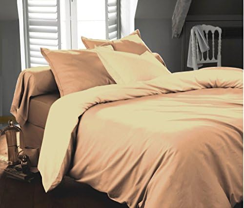 1000 Thread Count 8 Piece Down Alternative Bed in a Bag Set - Sheet Solid blue-Duvet Color Ivory Size King