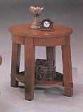 Bel Air Modern Light Brown Finish Wood End Table