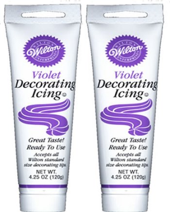Violet Frosting Cake Decorations - Two (2) Icing Colors - Violet by Wilton - The PartyWorks