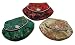 Chinese embroidered brocade fabric snap pouch - set of 3 assorted colors
