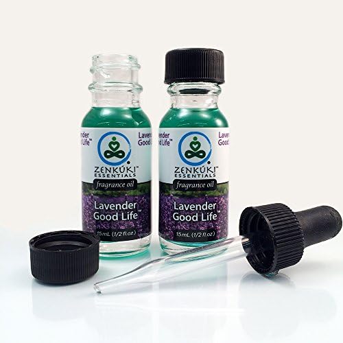 Lavender Good Life - 15mL Premium Grade Fragrance Oil set by Zenkuki Essentials - SET OF TWO Bottles with Eyedropper