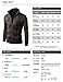 Doublju Men Trendy Skinny Fit Shoulder Point Zip Up Jacket CHARCOAL,(US-M)ASIA-L