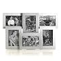 Melannco Six opening Brushed Silver Aluminum Collage Frame