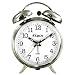 Elgin QA Twin Bell Alarm Clock, Silver