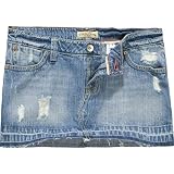 PARIS BLUES Womens Released Hem Denim Skirt - Medium Wash