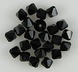 24 6mm Swarovski crystal bicone 5301 Jet beads