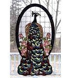 Peacock Profile in Stained Glass