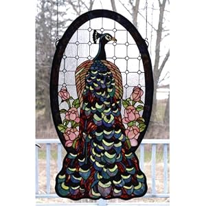20 Inch W X 38 Inch H Peacock Profile Window Windows by Meyda