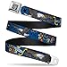 Buckle-Down Seatbelt Belt - Truth and Justice CLOSE-UP Blue - 1.5