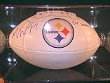 Mike Wallace Pittsburgh Steelers Signed Autographed Full Size Football and Case Matching Numbers