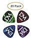 Guitar Picks with Free Pick Holder (20 Pack) Medium and Heavy Gauge Variety Pack by DigiTrade Music